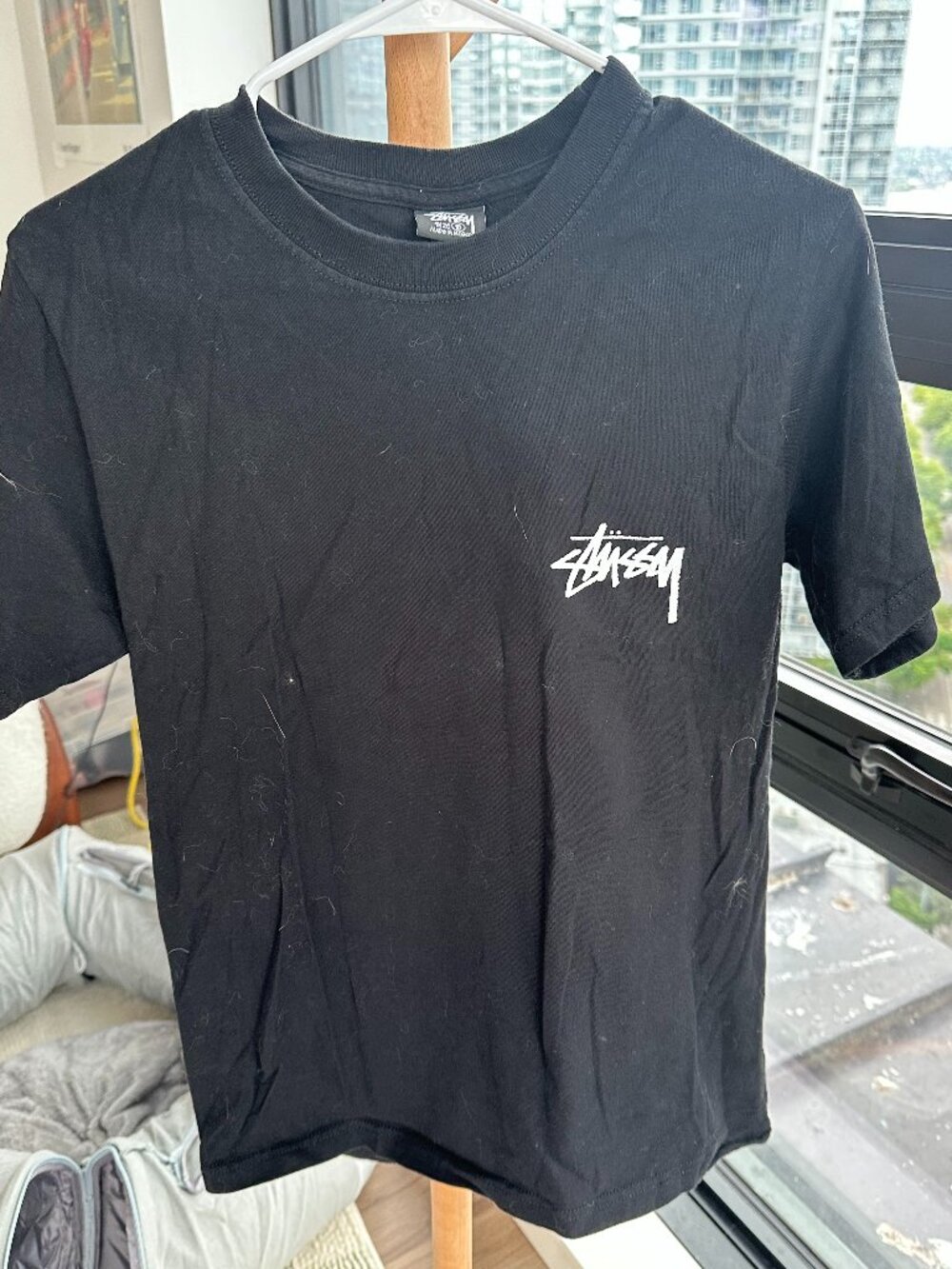Stüssy Fuzzy Dice Graphic Tee Black Size S Made in Mexico
